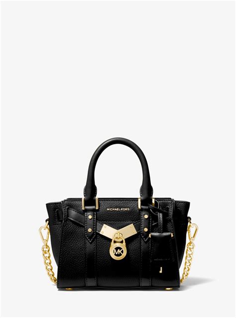 michael kors hamilton small crossbody black|Hamilton Small Leather Satchel .